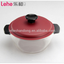 heat-resistant clear glass cooking pot set borosilicate glass cookware